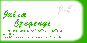 julia czegenyi business card